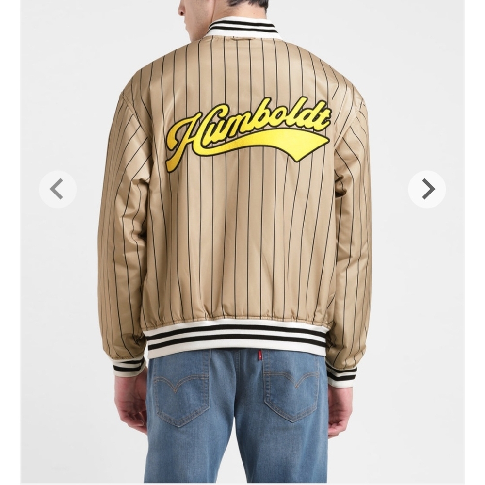 Levi's Tan and Black Striped Bomber Jacket